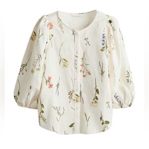 NWOT. H&M linen Blouse. Size XS.